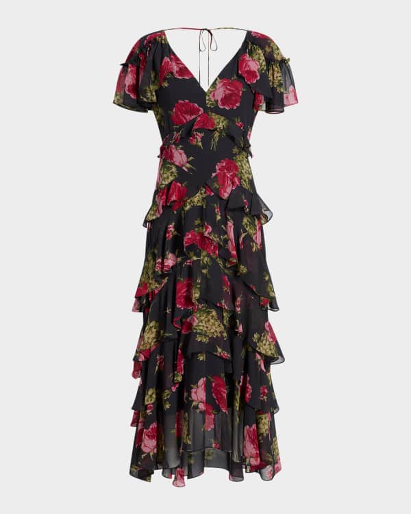 Cinq a Sept Portia Vegan Leather Midi Dress | Neiman Marcus