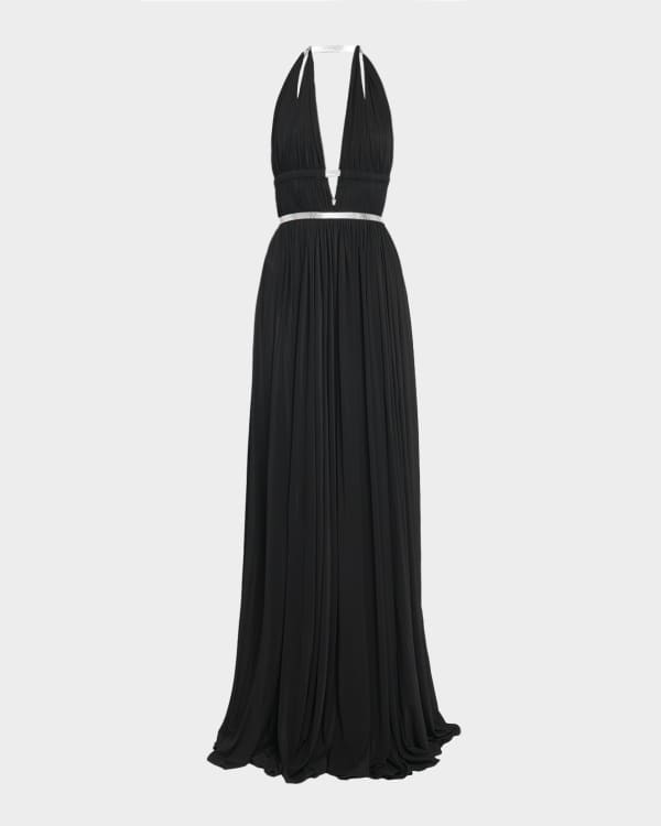 ALAIA Twisted Sheer Midi Dress | Neiman Marcus