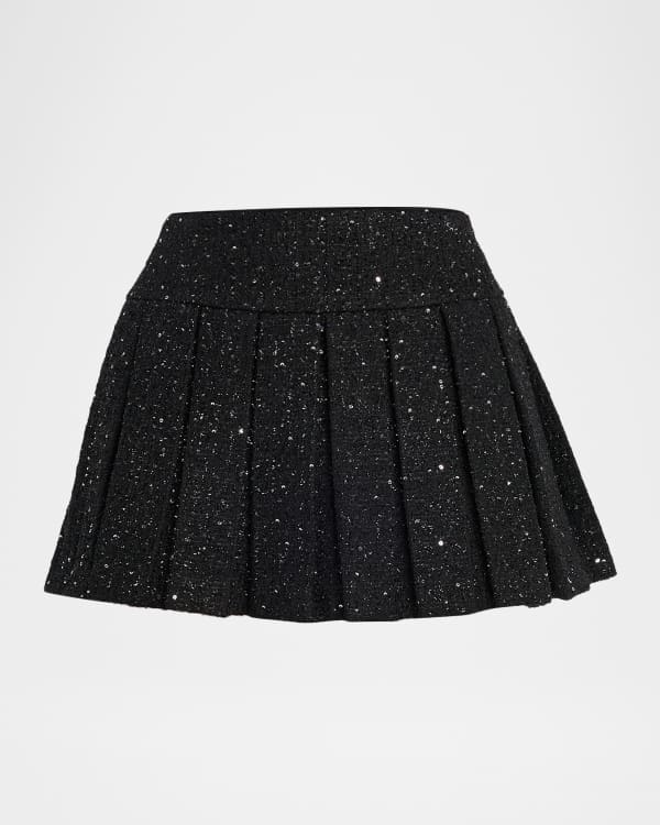 ALICE + OLIVIA Emilie Embellished Tweed Mini Skort | Neiman Marcus