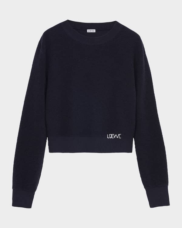 Loewe Balloon-Sleeve Wool Cardigan | Neiman Marcus