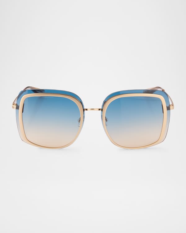 Tory Burch TY7219U Rectangular Acetate Sunglasses | Neiman Marcus