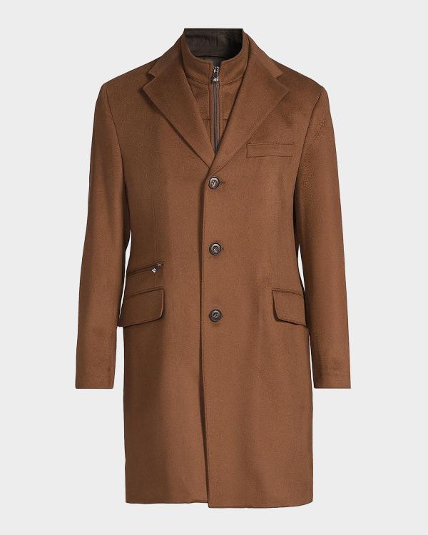 ZEGNA Men's Oasi Cashmere Notch-Lapel Overcoat | Neiman Marcus
