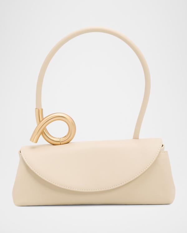 Cult Gaia Zozina Stone-Embellished Raffia Shoulder Bag | Neiman Marcus
