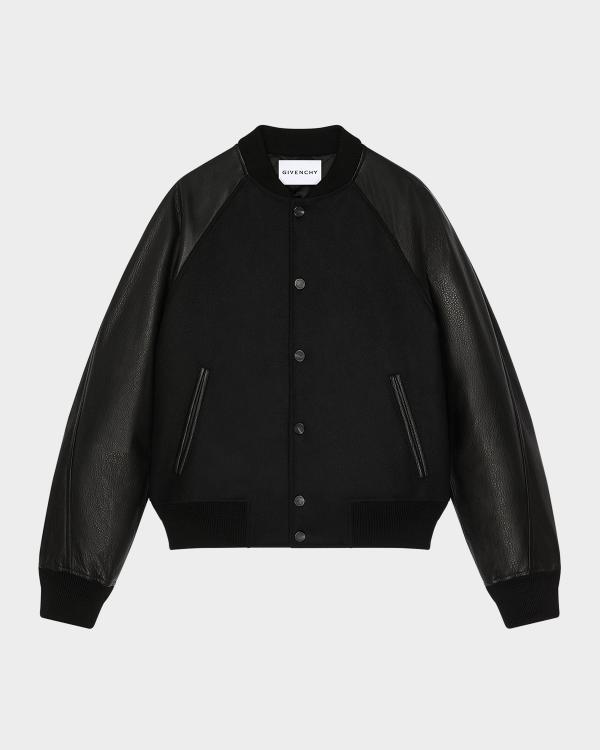 AVIREX Men's Classic Wool Leather Varsity Jacket | Neiman Marcus