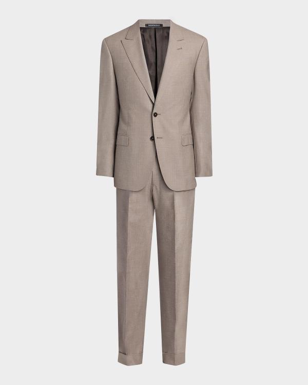 Emporio Armani Men's G Line Wool Sharkskin Two-Piece Suit | Neiman