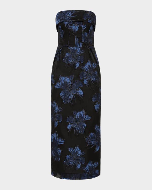 REBECCA VALLANCE Cora Sleeveless Pleated Sweetheart Midi Dress | Neiman  Marcus