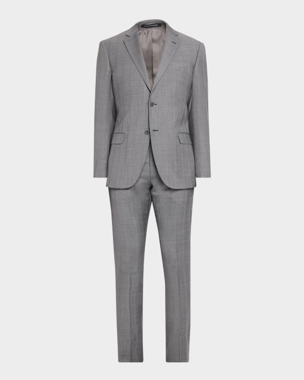 Emporio Armani Men's Wool-Blend Sharkskin G Line Suit | Neiman Marcus