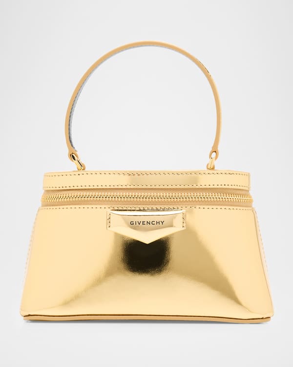 Givenchy Antigona Toy Top-Handle Bag in Metallic Croc-Embossed