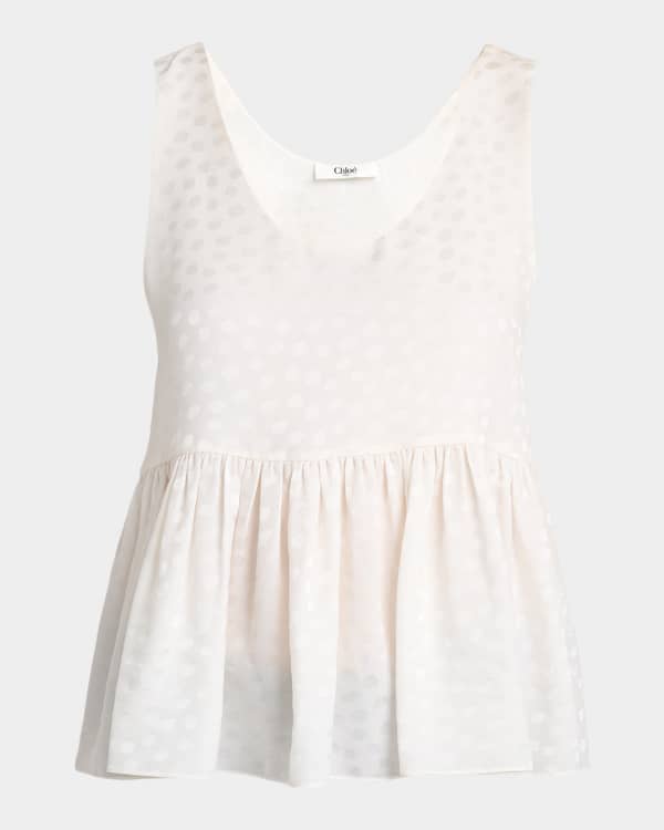 ALAIA Cap-Sleeve Peplum Top | Neiman Marcus