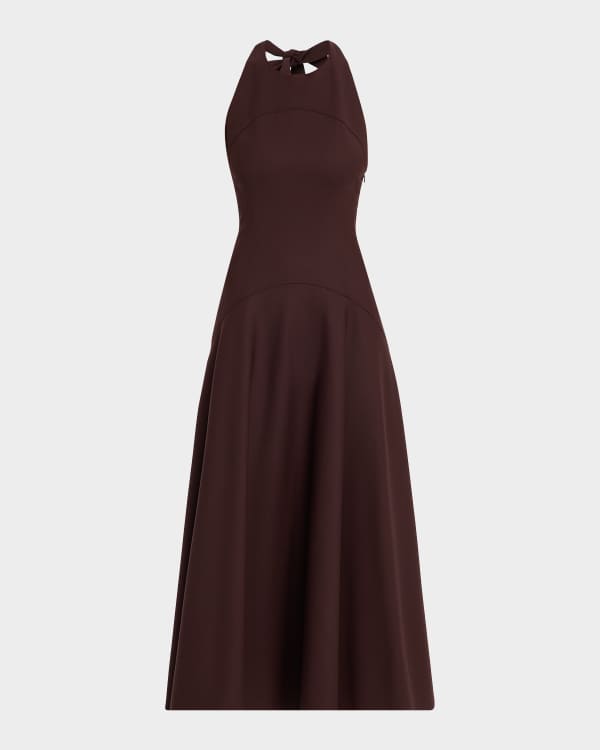 oscar midi dress brown Oscar Midi Dress Beige main image 1