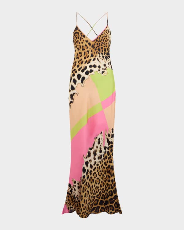 knee length dresses for ladies Animal Print Wrap Midi Dress for Women | Soft V Neck Belted Dress main image 0
