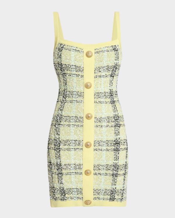 Balmain Leather Bustier Mini Dress | Neiman Marcus