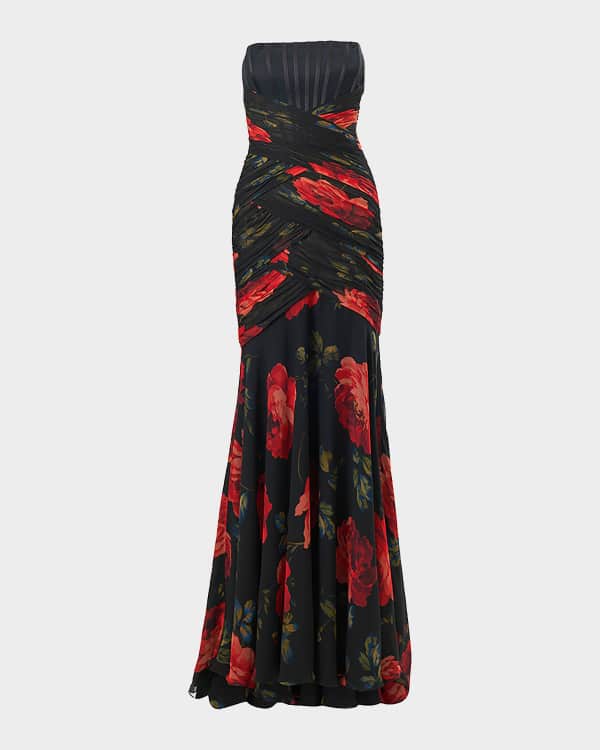 black satin fitted dress Rebecca Satin Slim-Fit Formal Dress main image 0