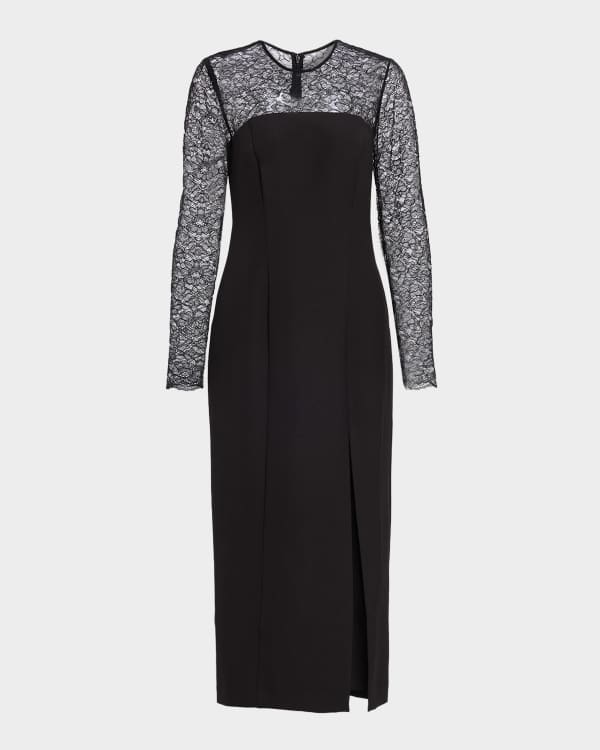 FRAME The Jersey Nipped Midi Dress | Neiman Marcus