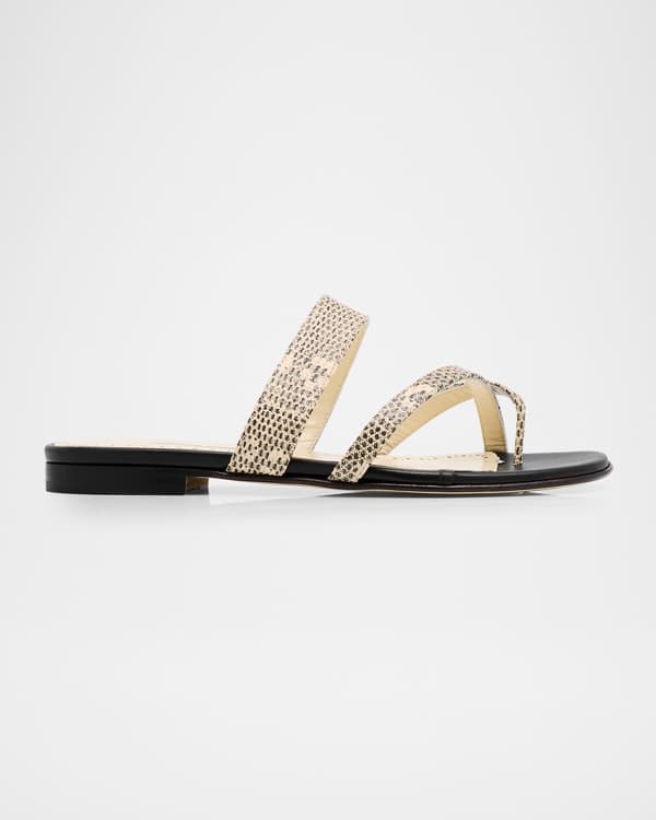 Marni Flower Leather Slide Sandals | Neiman Marcus