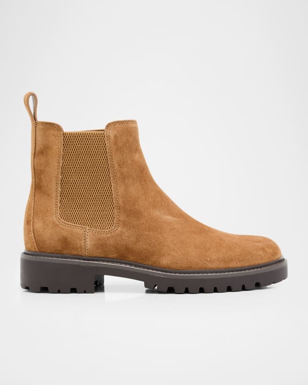 Giorgio Armani Men's Leather Chelsea Boots | Neiman Marcus