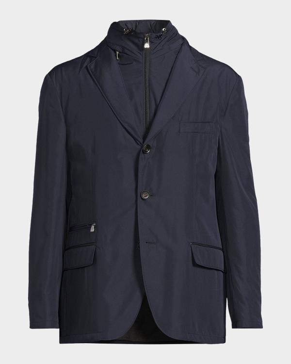 TOM FORD Men's Micro-Ottoman Four-Pocket Military Jacket | Neiman