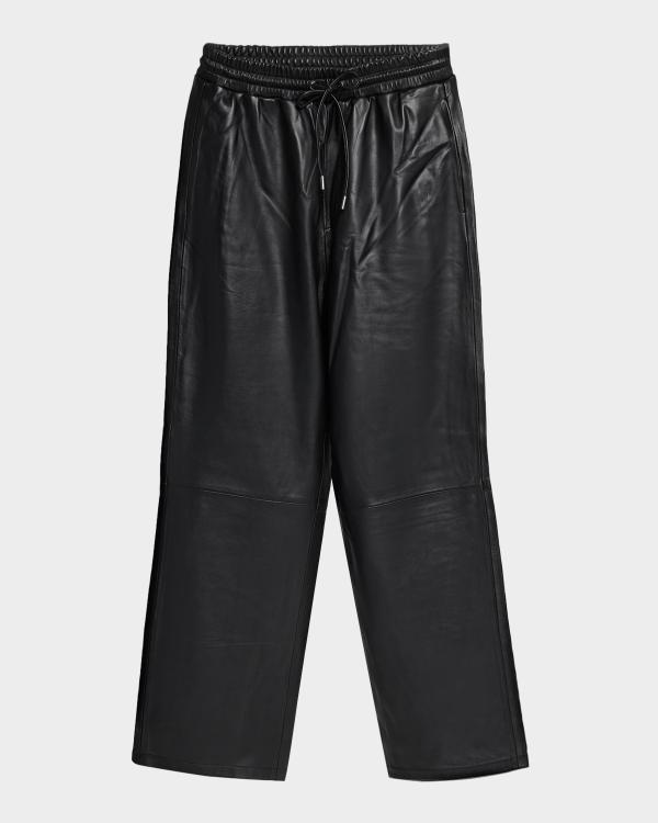 AVIREX Men's Leather Track Pants | Neiman Marcus