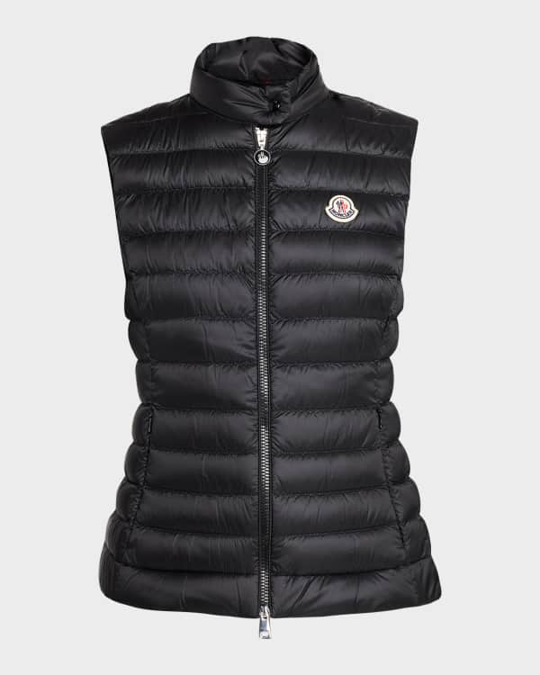 Moncler Aussa Pinstripe Quilted Down Vest | Neiman Marcus