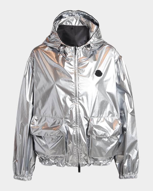Moncler Achird Zebra Stripe Long Jacket | Neiman Marcus