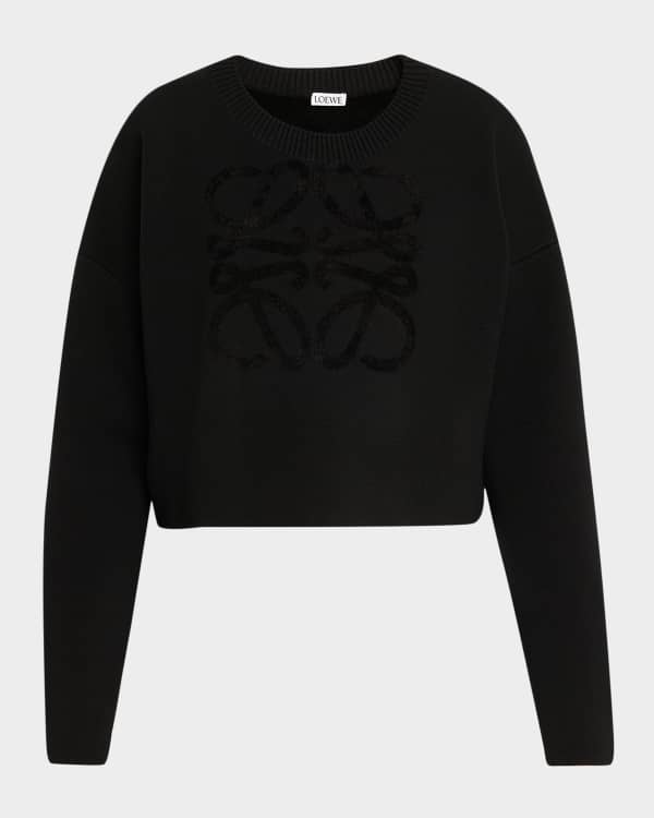 Givenchy Logo Wool-Blend Crewneck Sweater | Neiman Marcus