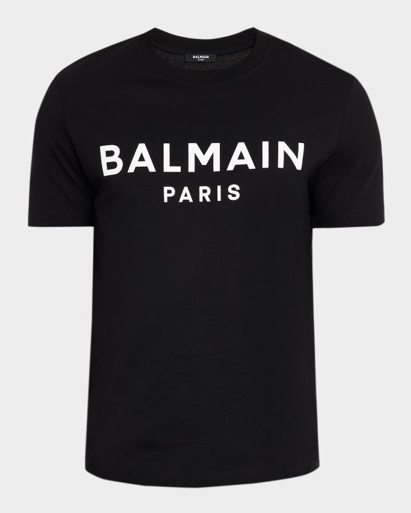 Balmain Men's Soleil Logo Cotton T-Shirt | Neiman Marcus