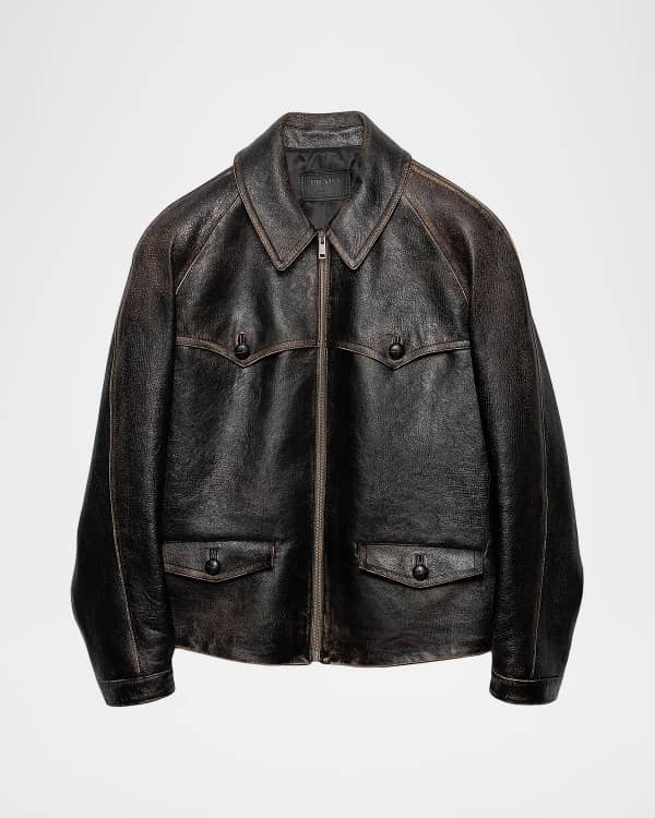 Prada Reversible Re-Nylon Check Zip Hooded Jacket | Neiman Marcus