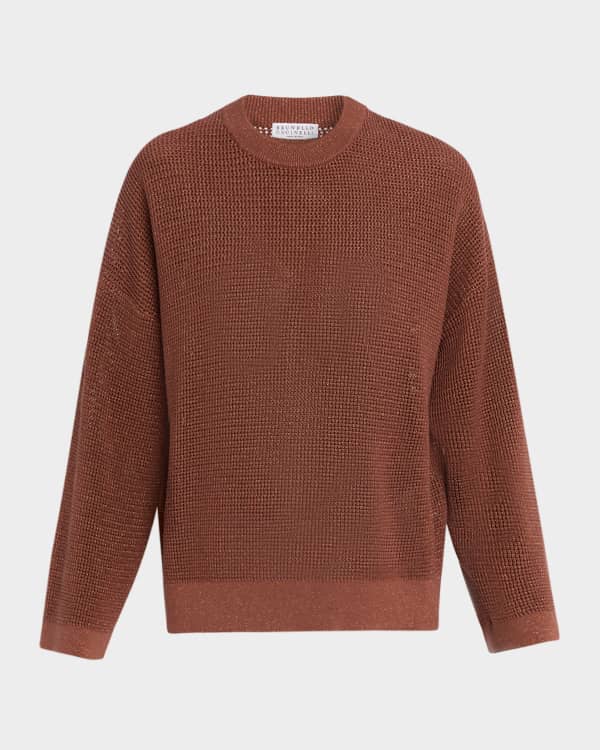 Chloe Flamingo Wool Knit Crewneck Sweater | Neiman Marcus