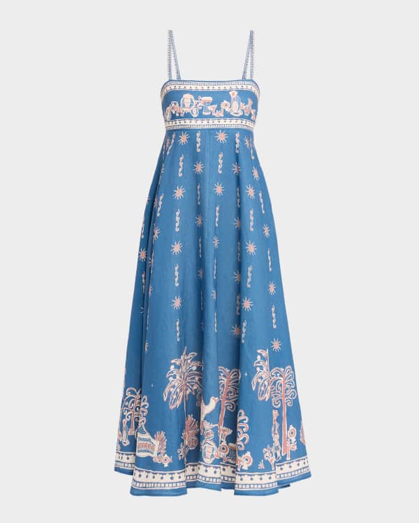 knee length dresses for ladies Blue Villa Romantica Midi Dress main image 0