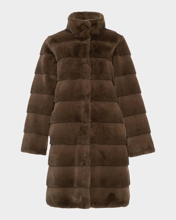 CHIARULLI Erica Mongolian Cashmere and Wool Coat | Neiman Marcus