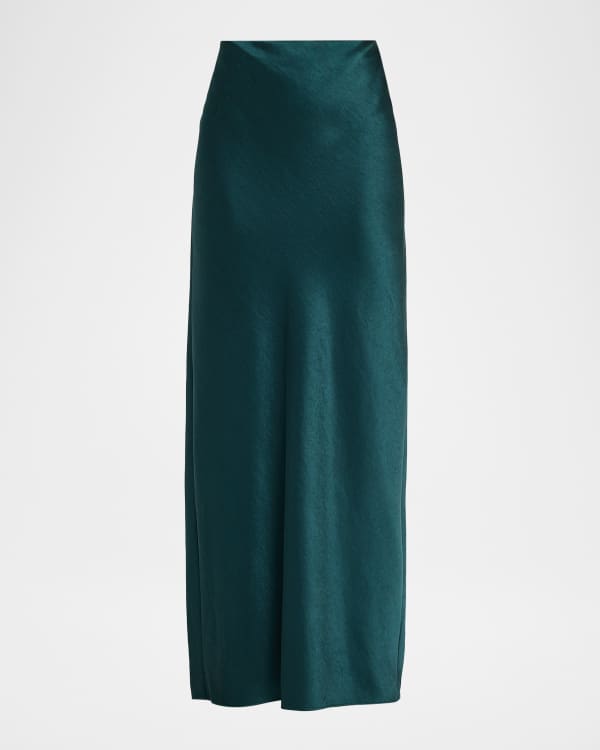 セオリー　Base Satin Aline Maxi Skirt Theory A-Line Satin Maxi Skirt | Neiman Marcus