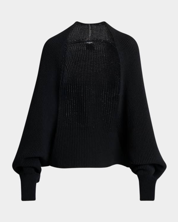 Balmain x Barbie Monogram-Print Logo Cropped Hoodie | Neiman Marcus