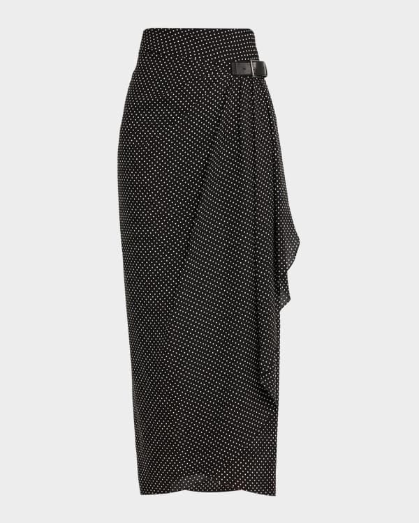 Silvia Tcherassi Viveka Striped Silk Skirt | Neiman Marcus