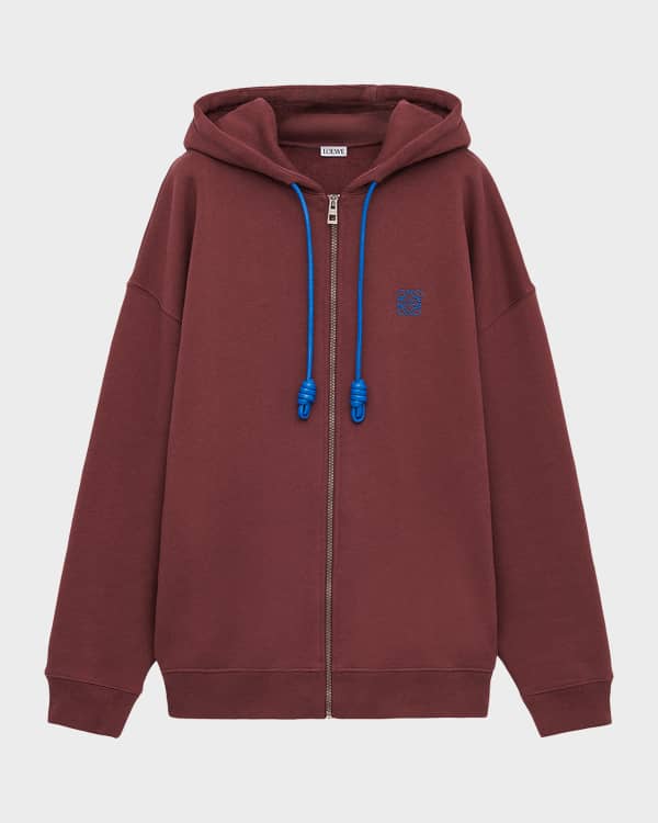 Balmain Men's Spray Crystal Logo Cotton Hoodie | Neiman Marcus