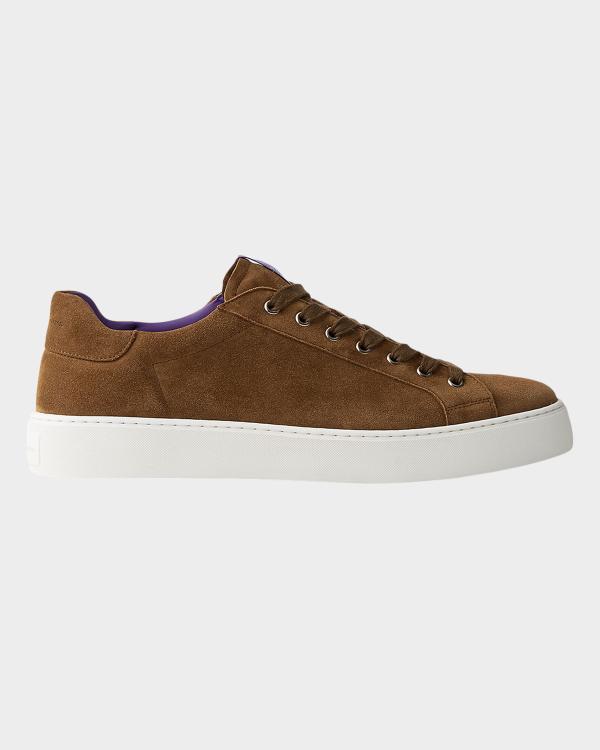 Ralph Lauren Purple Label Men's Leather Low-Top Sneakers | Neiman