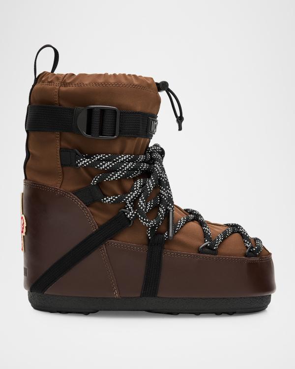 Moncler boots: chocolate leather and fur interior Moncler | Shoes | Moncler Boots Chocolate Leather And Fur  main image 4