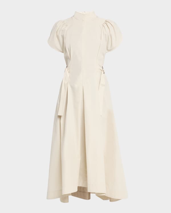 Kobi Halperin Kiernan Ruched Cap-Sleeve Midi Dress | Neiman Marcus