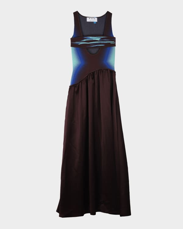 ALICE + OLIVIA In The Wind Floral Delora Scoop-Neck Velvet Midi Dress |  Neiman Marcus
