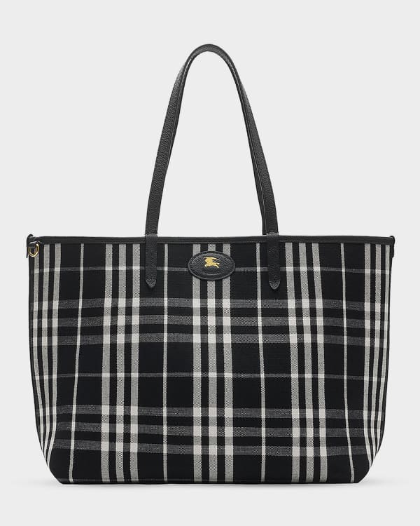 Burberry Medium Vintage Title Check Leather Satchel Bag | Neiman