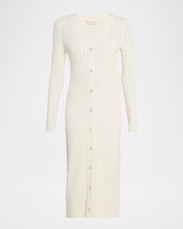 white christmas dresses Skylar Short Sleeve Braided Denim Dress main image 1