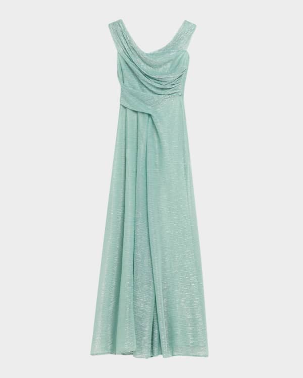 sachin and babi light blue dress HELSI Celine Strapless Shimmer Applique Gown