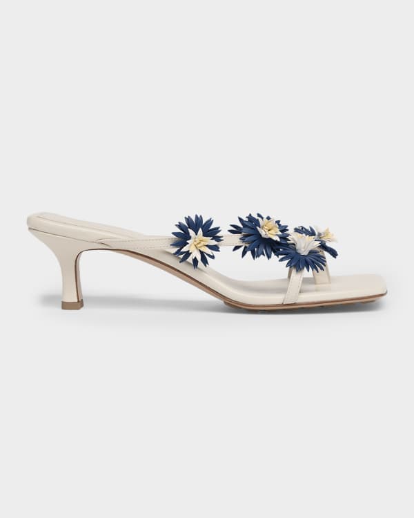 Bottega Veneta Blink Metallic Knot Slide Sandals | Neiman Marcus
