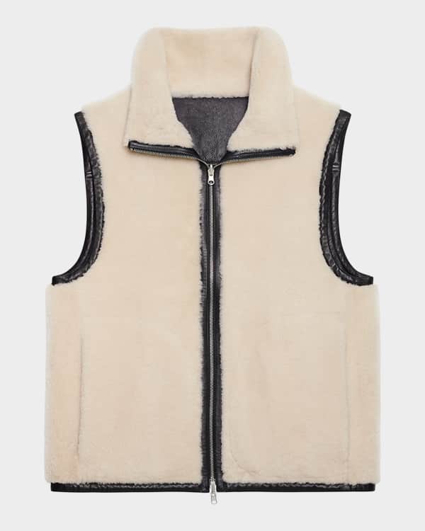 Ralph Lauren Purple Label Men's Quilted Tweed Down Vest | Neiman