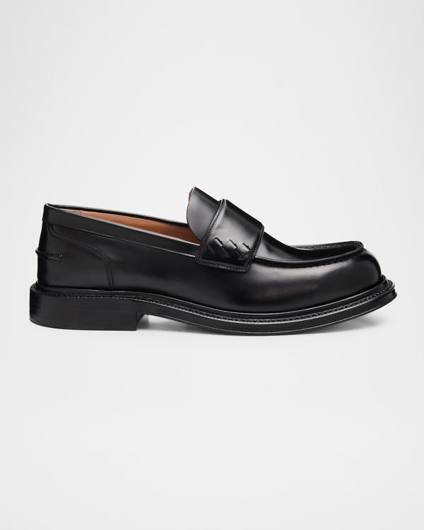 Gucci Men's Henry Leather Penny Loafers | Neiman Marcus