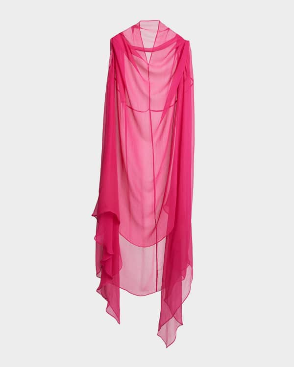 Dries Van Noten Debis Orchid-Print Crinkle Shift Dress | Neiman Marcus