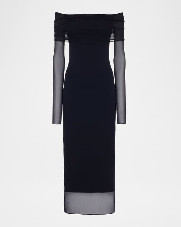 little black dress and jacket Club Monaco Black Wool Knit Bodycon Ribbon Cutout Long Sleeves Sweater –  Brie main image 0