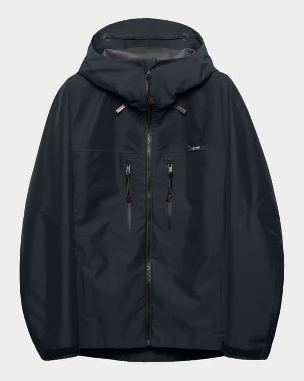 Prada Men's Sheep-Shearling Lapel Single-Breasted Wool Coat