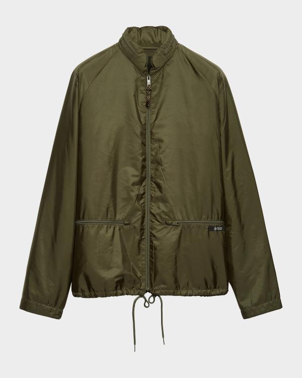 Prada Men's Denim Zip Shirt Jacket | Neiman Marcus