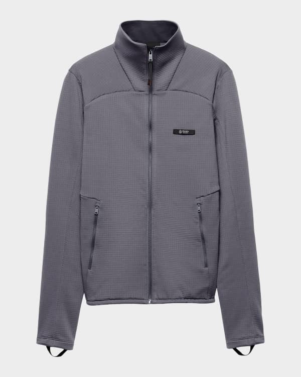 Prada Men's Suede Zip Blouson Jacket | Neiman Marcus