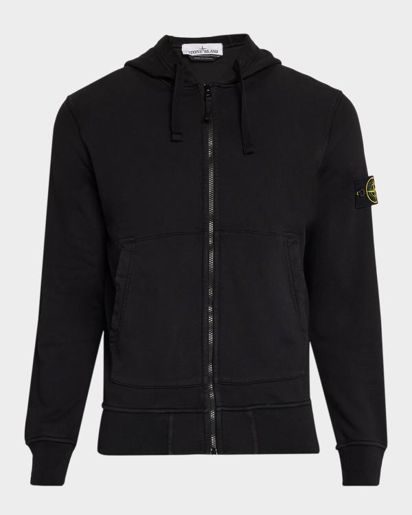 Stone Island Men's Cotton Full-Zip Hoodie | Neiman Marcus